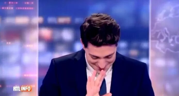 Le fou rire d’Olivier Schoonejans dans le JT de 13h