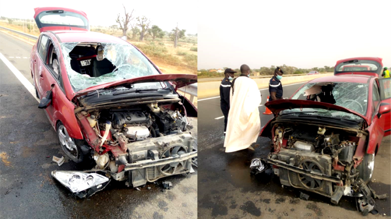 Le Saltigué Koromack Faye victime d’un accident sur l’autoroute à péage (Images)