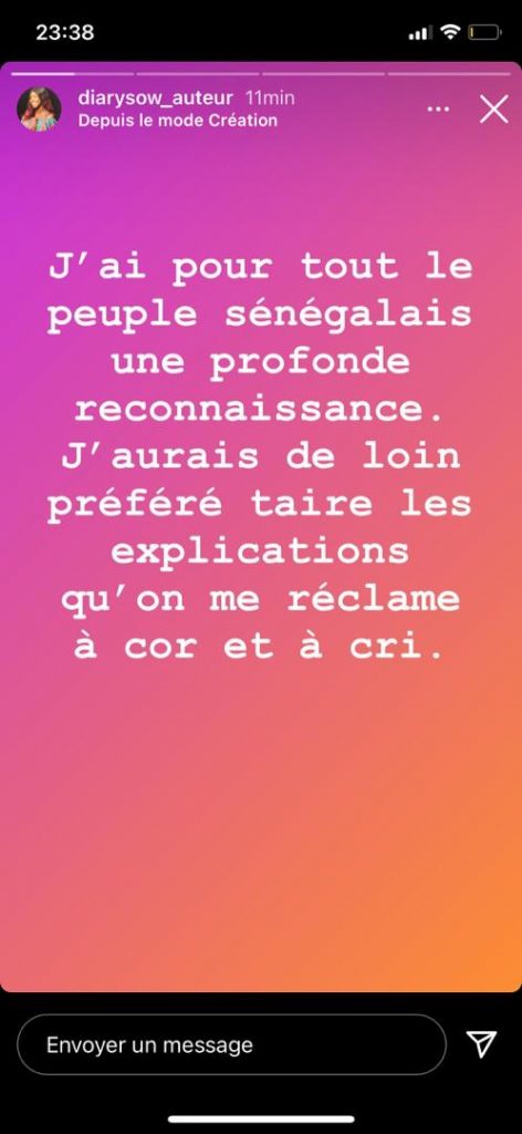 « Mon silence m’a desservie »: Diary Sow s’explique (enfin) mais ne s’excuse pas... 2 Diar 0