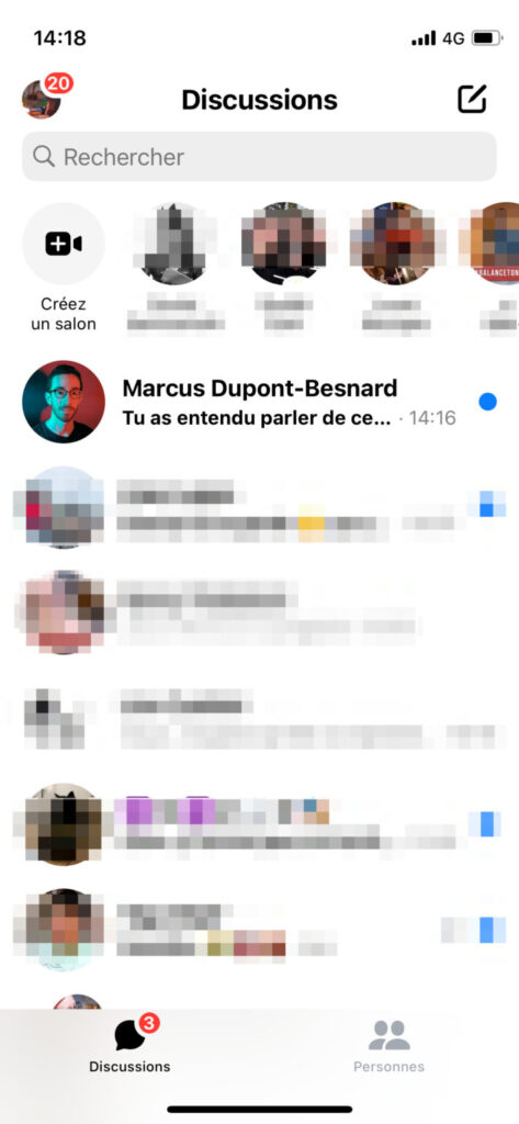 Comment lire un message dans Facebook Messenger sans être « vu » ? 2 capture messenger marcus ok 709x1536 1