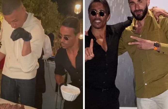 Mbappé et Benzema prennent du bon temps chez Salt Bae