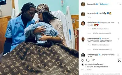 Cardi B maman pour la seconde fois : la rappeuse a accouché de son petit garçon