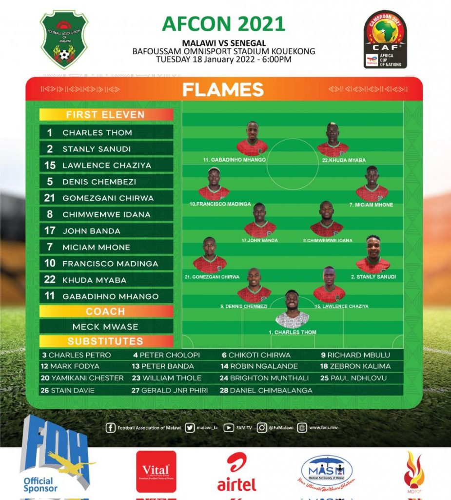 ⚽️ CAN 2022, 🇸🇳Sénégal-Malawi🇲🇼 : la composition officielle des Lions 3 1642517342 61e6d35ea0a05