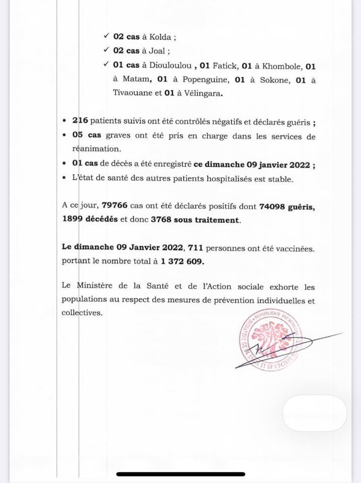 🇸🇳 COVID-19 Sénégal : Communiqué 680/10 Janvier 2022 3 271669837 242606298056620 8863335593965447641 n