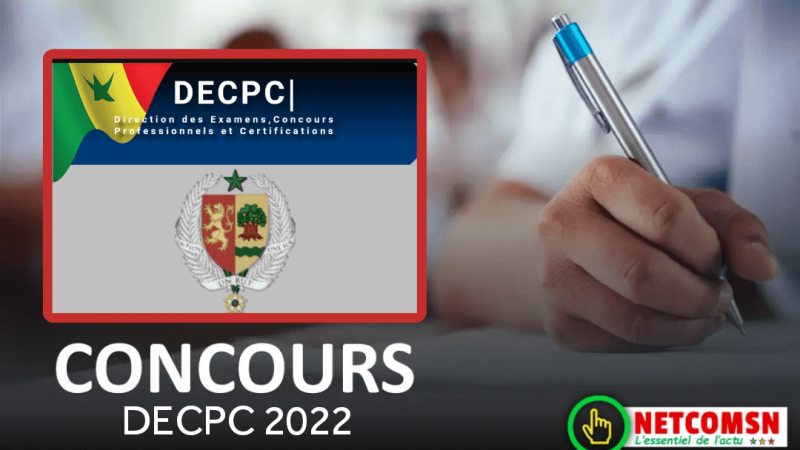 🇸🇳 Liste détaillée des 16 concours actuellement ouverts sur la plateforme DECPC (Aout 2022)