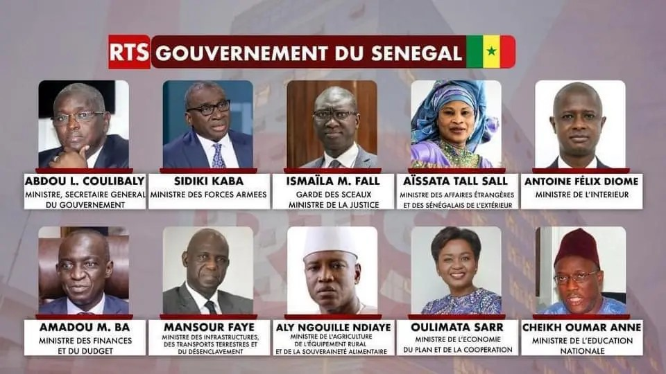 🇸🇳 Photos et fonctions des membres du nouveau gouvernement sénégalais