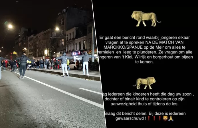 🇲🇦 Appels aux émeutes à Anvers après le match Maroc-Espagne, deux mineurs interpellés