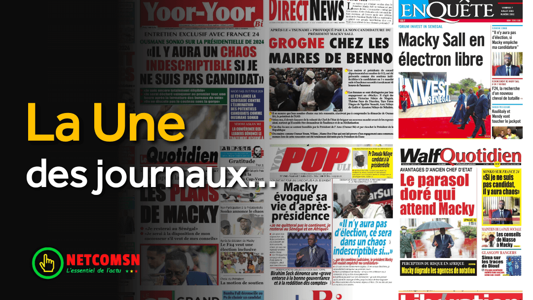 🇸🇳 Les gros titres du jour au Sénégal : Vendredi 07 Juillet 2023 1 🇸🇳 Les gros titres du jour au Sénégal : Vendredi 07 Juillet 2023