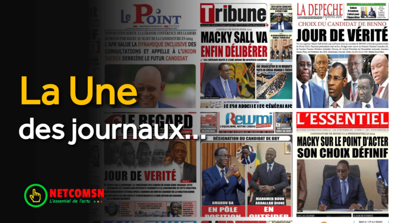 🇸🇳 Les gros titres du jour au Sénégal : Samedi 09 Septembre 2023