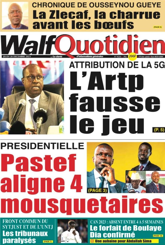 🇸🇳 Les gros titres du jour au Sénégal : Jeudi 28 Décembre 2023 38 FB IMG 1703744574599 1