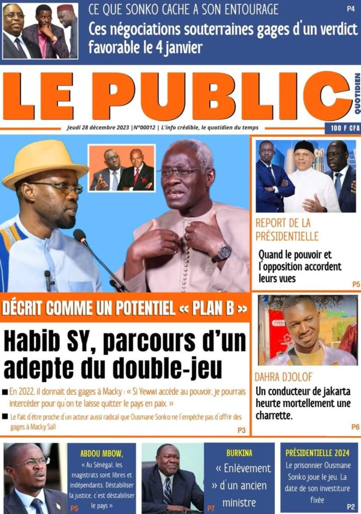 🇸🇳 Les gros titres du jour au Sénégal : Jeudi 28 Décembre 2023 36 FB IMG 1703744577325 1