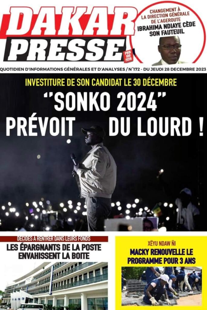 🇸🇳 Les gros titres du jour au Sénégal : Jeudi 28 Décembre 2023 25 FB IMG 1703744594854 1