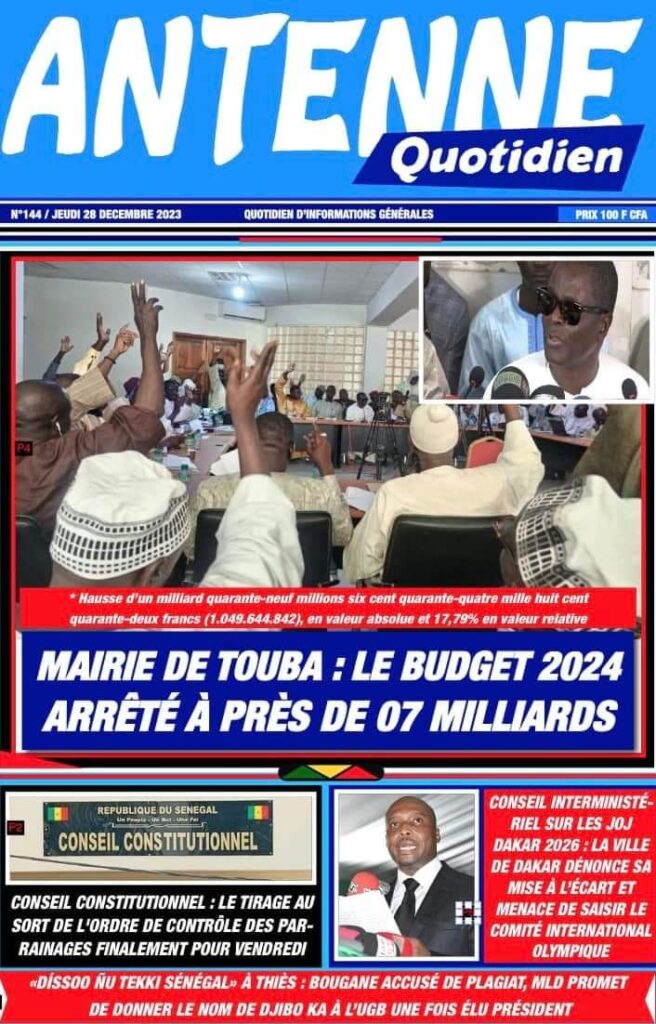 🇸🇳 Les gros titres du jour au Sénégal : Jeudi 28 Décembre 2023 16 FB IMG 1703744608509