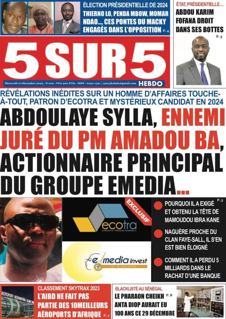 🇸🇳 Les gros titres du jour au Sénégal : Jeudi 28 Décembre 2023 3 FB IMG 1703744628269 1
