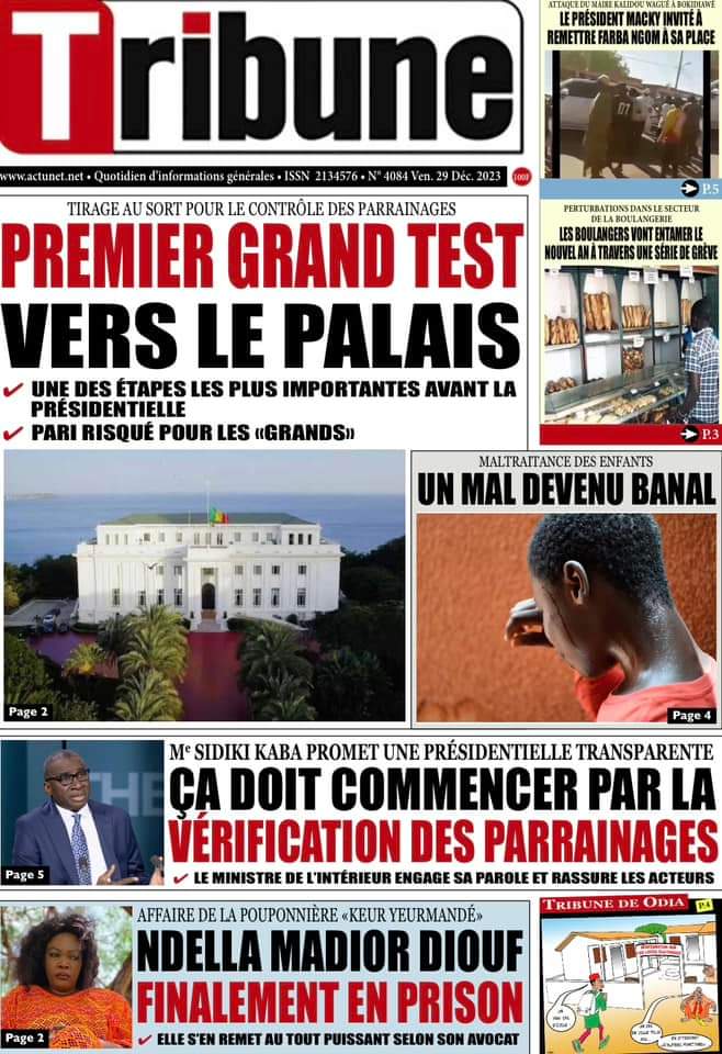 🇸🇳 Les gros titres du jour au Sénégal : Vendredi 29 Décembre 2023 26 FB IMG 1703830853645