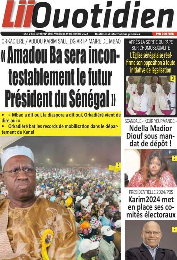 🇸🇳 Les gros titres du jour au Sénégal : Vendredi 29 Décembre 2023 24 FB IMG 1703830856382