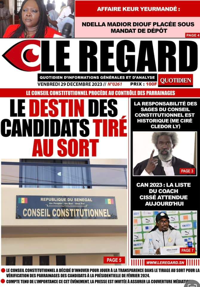 🇸🇳 Les gros titres du jour au Sénégal : Vendredi 29 Décembre 2023 23 FB IMG 1703830857643