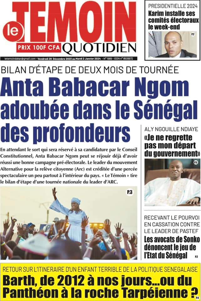 🇸🇳 Les gros titres du jour au Sénégal : Vendredi 29 Décembre 2023 21 FB IMG 1703830860210