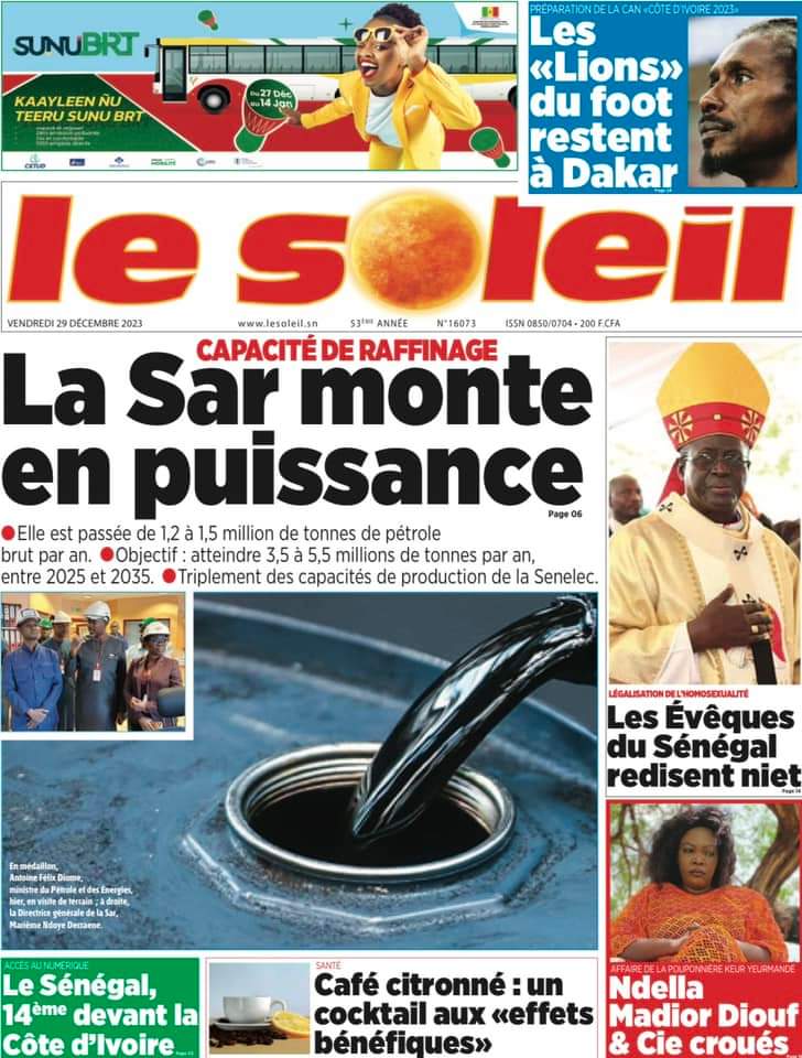 🇸🇳 Les gros titres du jour au Sénégal : Vendredi 29 Décembre 2023 14 FB IMG 1703830870086