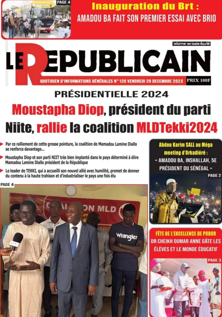 🇸🇳 Les gros titres du jour au Sénégal : Vendredi 29 Décembre 2023 6 FB IMG 1703830880777