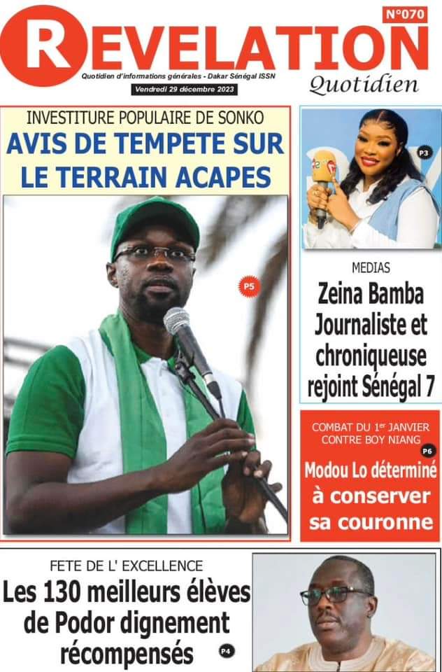 🇸🇳 Les gros titres du jour au Sénégal : Vendredi 29 Décembre 2023 5 FB IMG 1703830882076