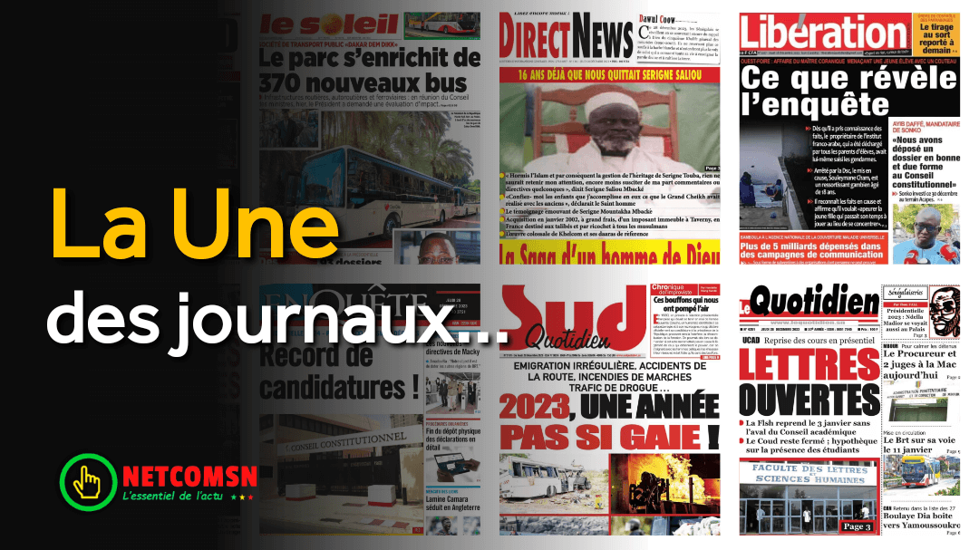 🇸🇳 Les gros titres du jour au Sénégal : Jeudi 28 Décembre 2023 1 🇸🇳 Les gros titres du jour au Sénégal : Jeudi 28 Décembre 2023