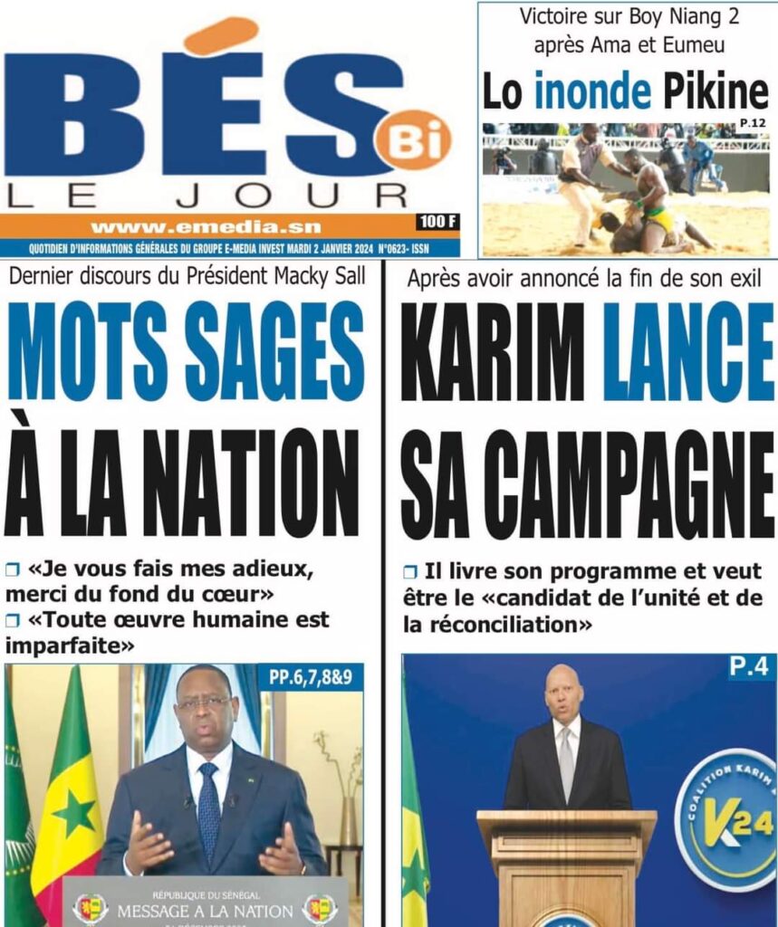 🇸🇳 Les gros titres du jour au Sénégal : Mardi 02 Janvier 2024 41 FB IMG 1704176990141