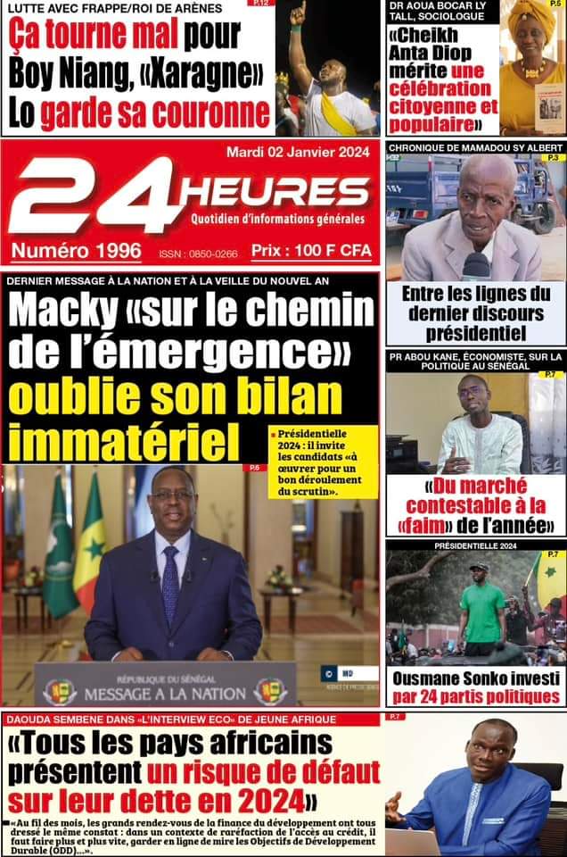 🇸🇳 Les gros titres du jour au Sénégal : Mardi 02 Janvier 2024 38 FB IMG 1704176995045