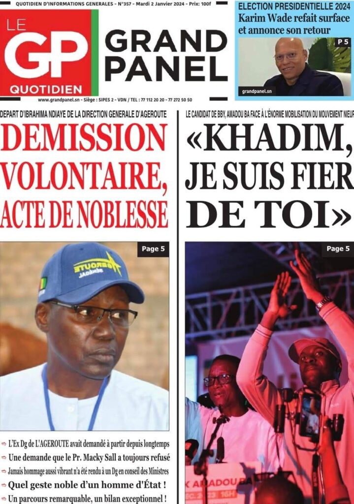 🇸🇳 Les gros titres du jour au Sénégal : Mardi 02 Janvier 2024 35 FB IMG 1704176999251