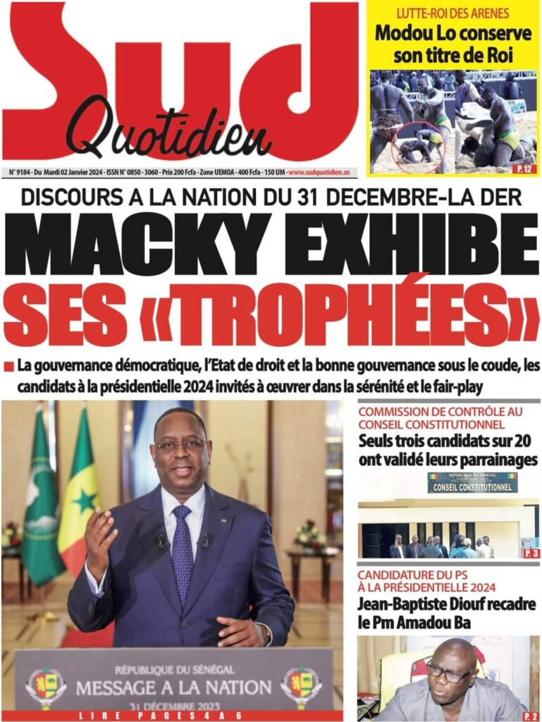 🇸🇳 Les gros titres du jour au Sénégal : Mardi 02 Janvier 2024 33 FB IMG 1704177003333