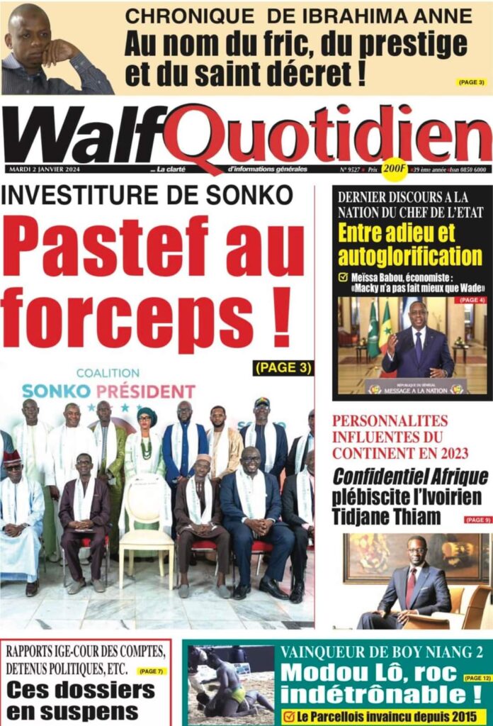 🇸🇳 Les gros titres du jour au Sénégal : Mardi 02 Janvier 2024 32 FB IMG 1704177005252