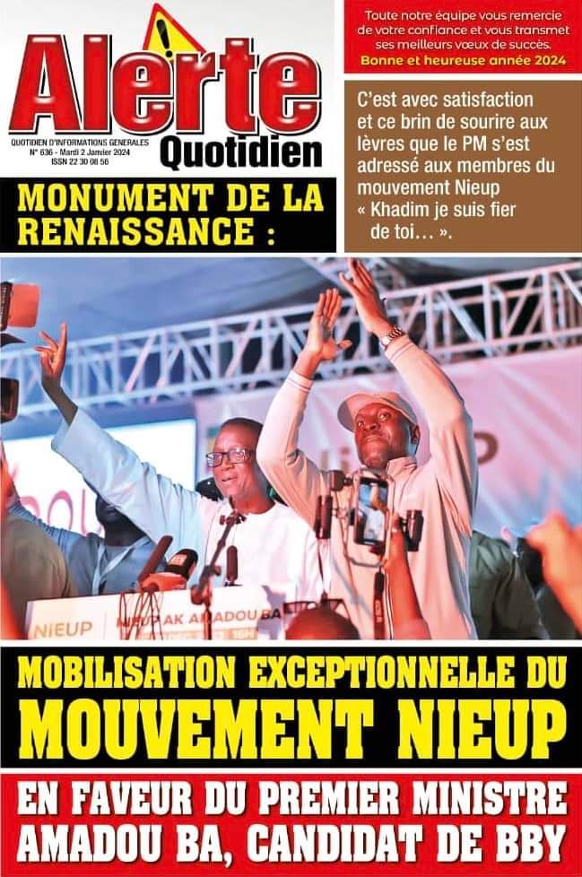 🇸🇳 Les gros titres du jour au Sénégal : Mardi 02 Janvier 2024 11 FB IMG 1704177037211
