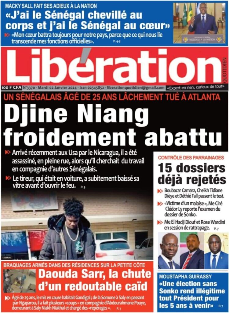 🇸🇳 Les gros titres du jour au Sénégal : Mardi 02 Janvier 2024 8 FB IMG 1704177042199