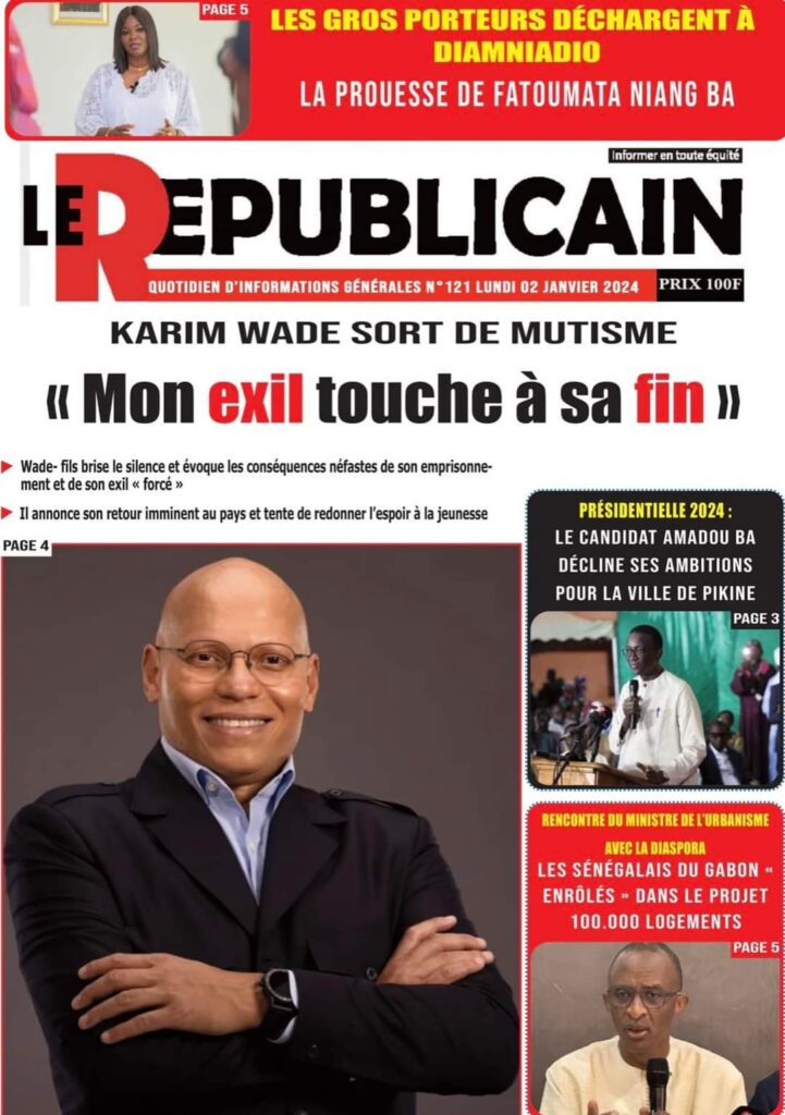 🇸🇳 Les gros titres du jour au Sénégal : Mardi 02 Janvier 2024 6 FB IMG 1704177045436