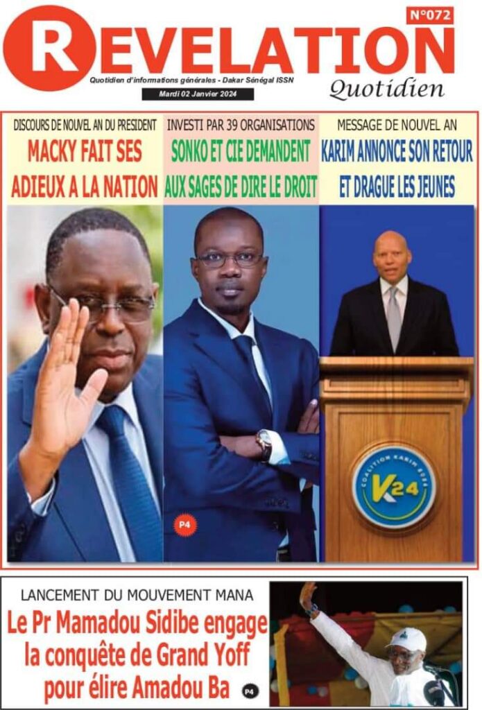 🇸🇳 Les gros titres du jour au Sénégal : Mardi 02 Janvier 2024 3 FB IMG 1704177050473