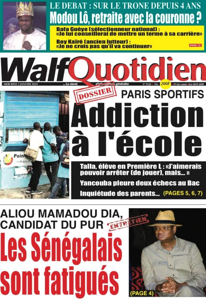 🇸🇳 Les gros titres du jour au Sénégal : Mercredi 03 Janvier 2024 40 FB IMG 1704263800181