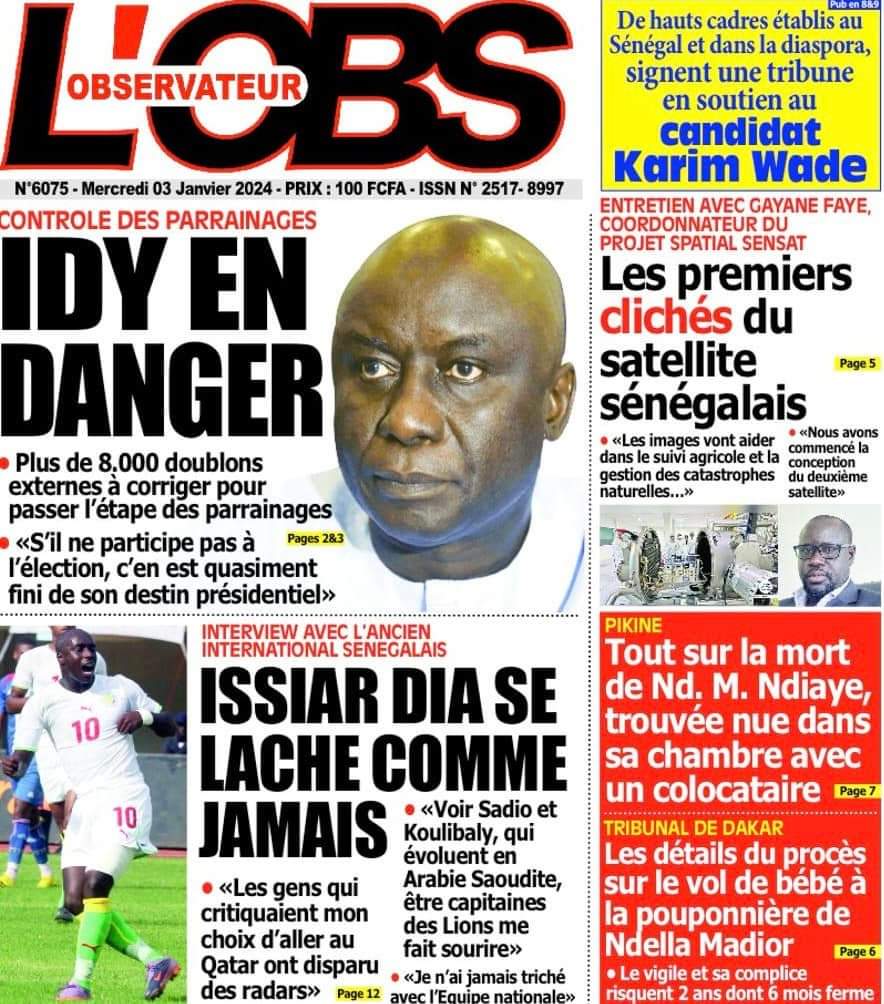 🇸🇳 Les gros titres du jour au Sénégal : Mercredi 03 Janvier 2024 37 FB IMG 1704263805033