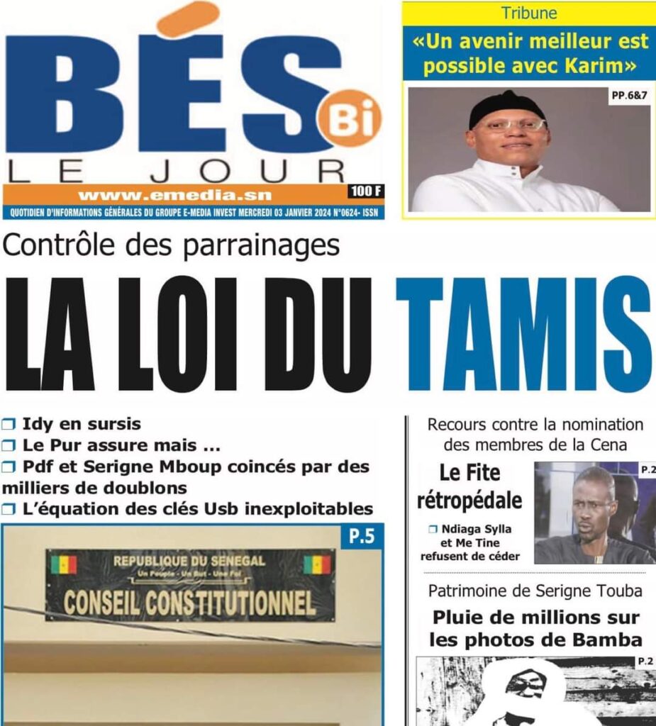 🇸🇳 Les gros titres du jour au Sénégal : Mercredi 03 Janvier 2024 34 FB IMG 1704263809801