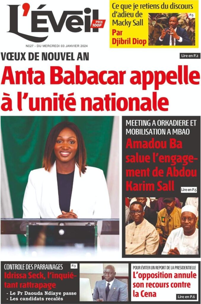 🇸🇳 Les gros titres du jour au Sénégal : Mercredi 03 Janvier 2024 10 FB IMG 1704263849440 1