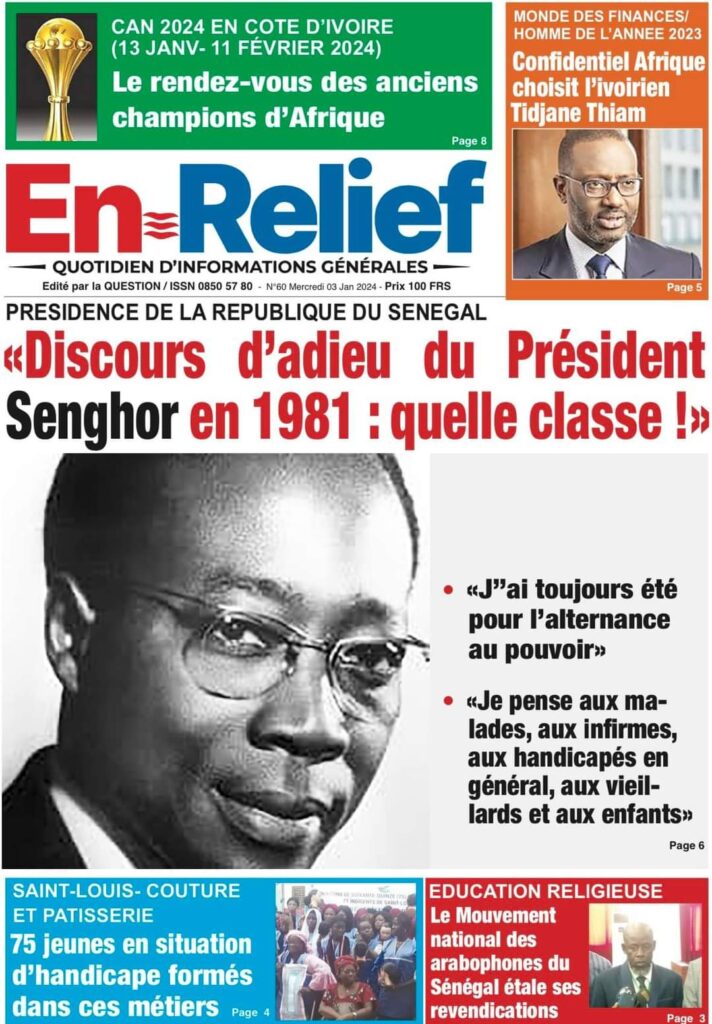 🇸🇳 Les gros titres du jour au Sénégal : Mercredi 03 Janvier 2024 9 FB IMG 1704263851288 1