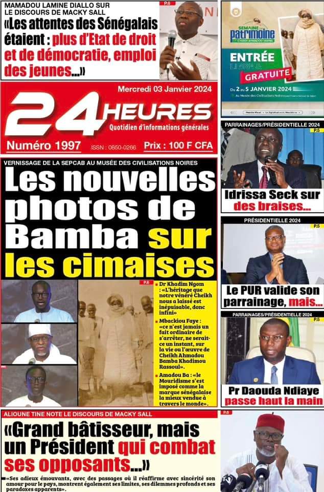 🇸🇳 Les gros titres du jour au Sénégal : Mercredi 03 Janvier 2024 7 FB IMG 1704263854572 2