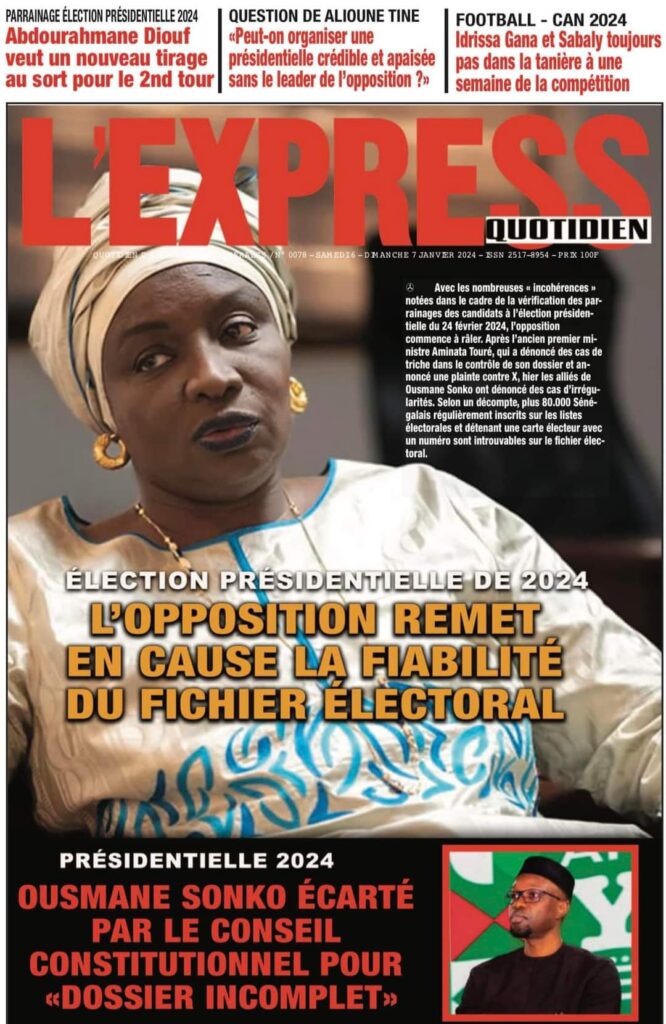 🇸🇳 Les gros titres du jour au Sénégal : Samedi 06 Janvier 2024 14 FB IMG 1704522703584
