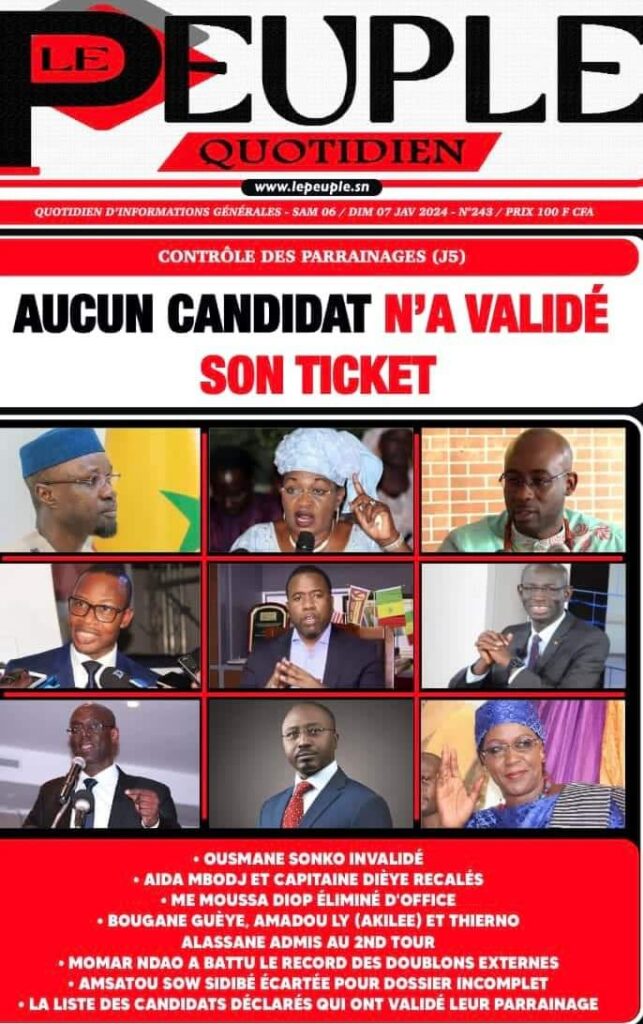 🇸🇳 Les gros titres du jour au Sénégal : Samedi 06 Janvier 2024 8 FB IMG 1704522712322