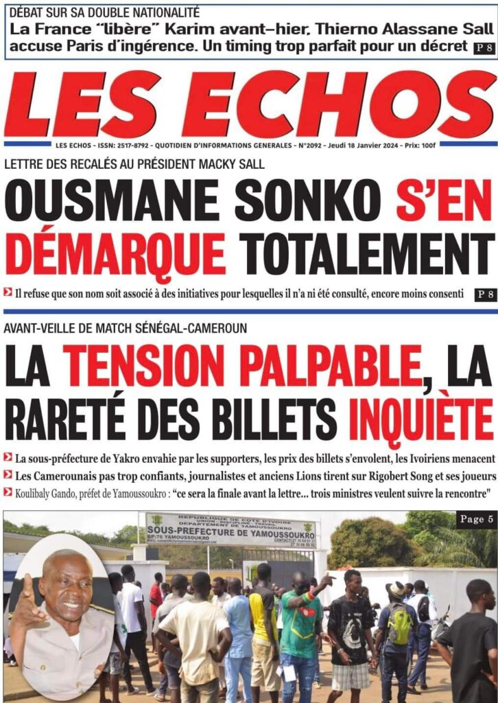 🇸🇳 Les gros titres du jour au Sénégal : Jeudi 18 Janvier 2024 44 FB IMG 1705567278352