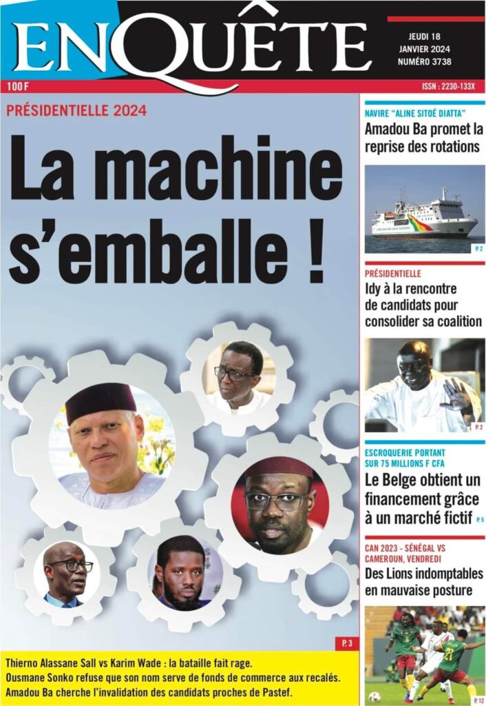 🇸🇳 Les gros titres du jour au Sénégal : Jeudi 18 Janvier 2024 43 FB IMG 1705567280540