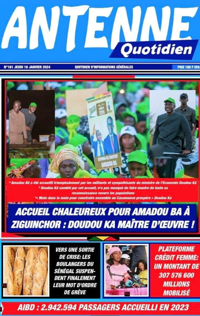 🇸🇳 Les gros titres du jour au Sénégal : Jeudi 18 Janvier 2024 37 FB IMG 1705567290178