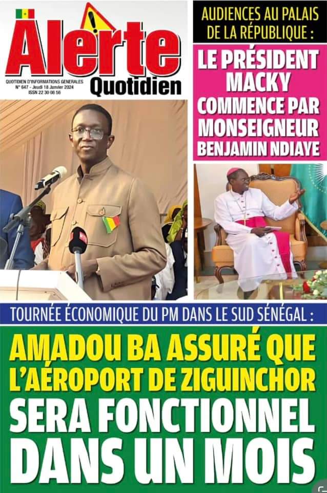 🇸🇳 Les gros titres du jour au Sénégal : Jeudi 18 Janvier 2024 17 FB IMG 1705567321169