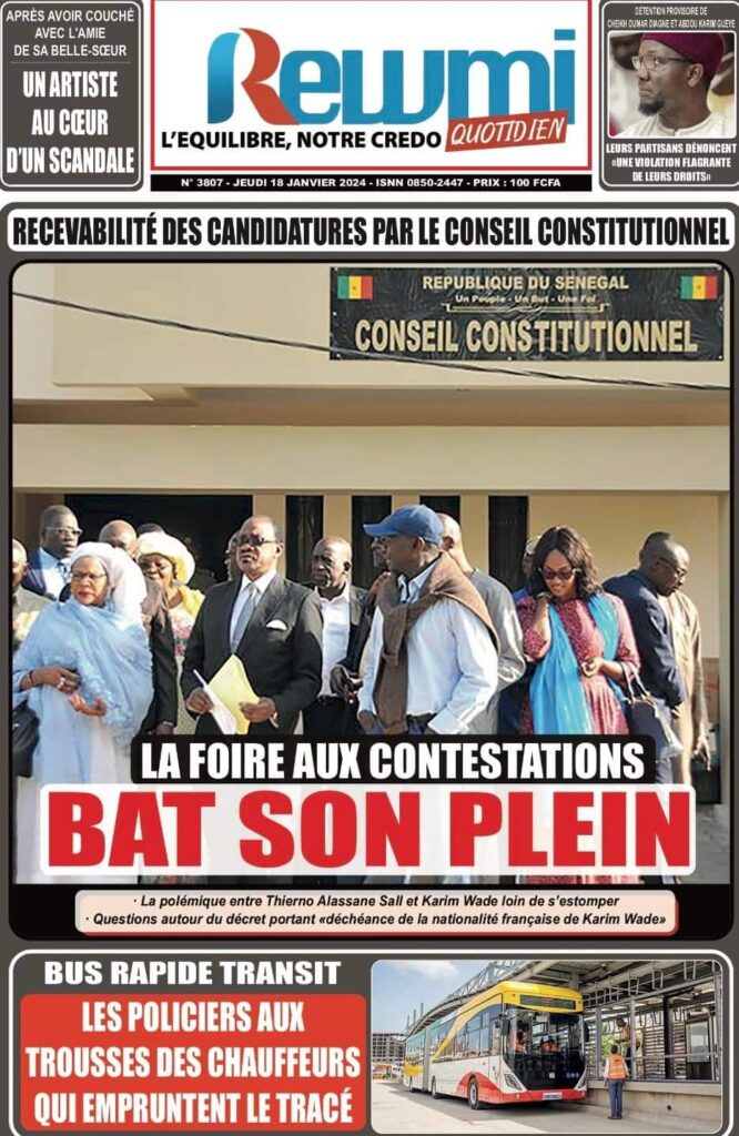 🇸🇳 Les gros titres du jour au Sénégal : Jeudi 18 Janvier 2024 15 FB IMG 1705567324175