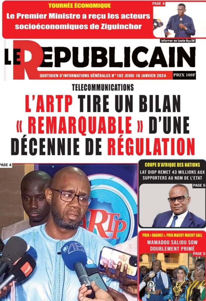 🇸🇳 Les gros titres du jour au Sénégal : Jeudi 18 Janvier 2024 6 FB IMG 1705567338385