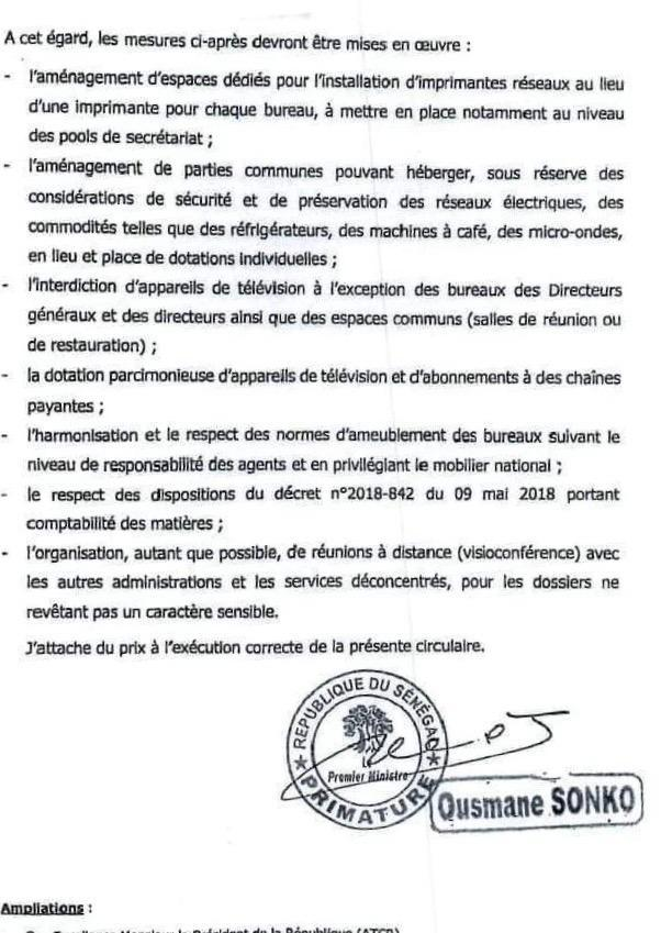 🇸🇳 Ousmane Sonko Prend des Mesures Contre le Gaspillage dans l’Administration : Une Lettre Circulaire pour Réglementer l’Usage des Appareils Électriques 2 image 90